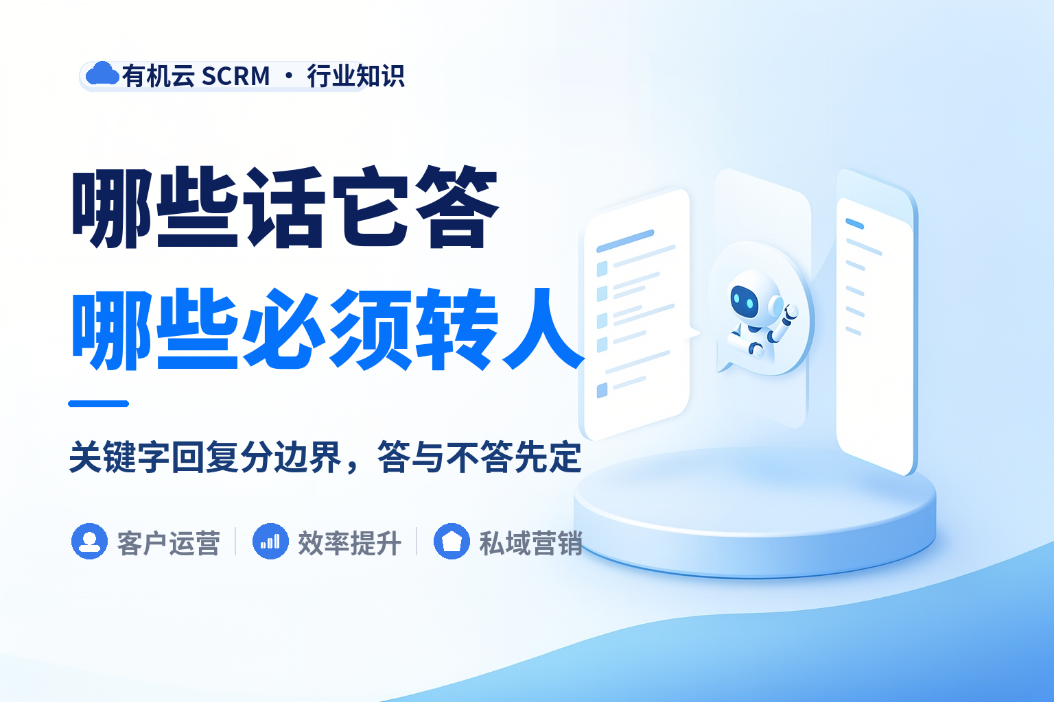 有机云｜企微聊天机器人先配边界：哪些话交给它，哪些必须转人 配图